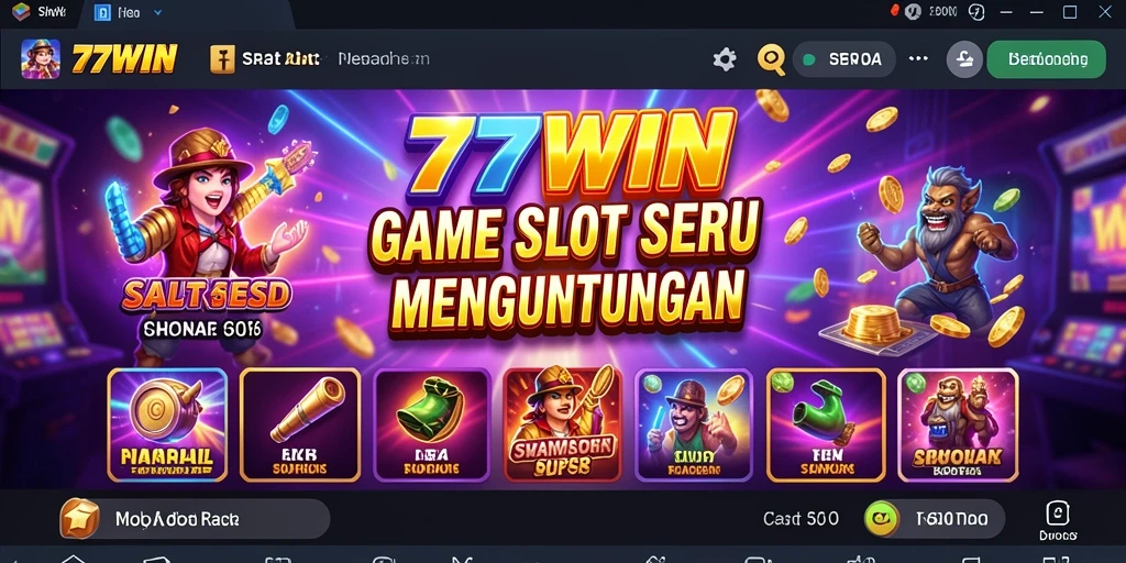 Tampilan gameplay menarik dari 77WIN dengan mesin Slot yang beragam.