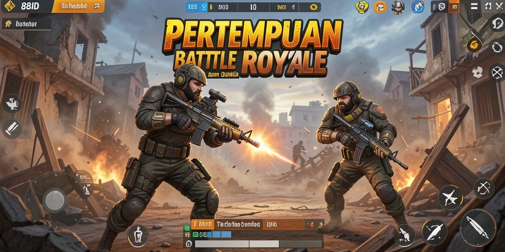 Tangkapan layar gameplay mendebarkan dari 88ID di arena Battle Royale.