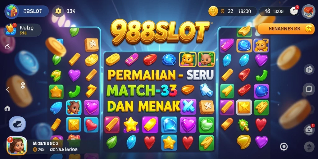 Tampilan gameplay menarik 988SLOT dengan elemen warna-warni.