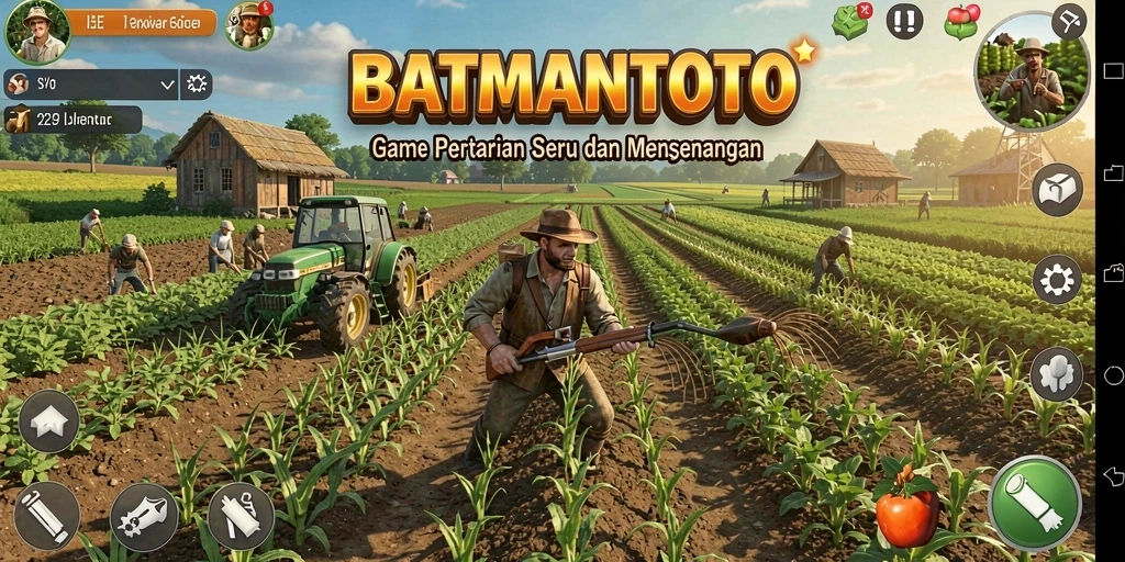 Tampilan gameplay menakjubkan dari BATMANTOTO dengan suasana pertanian.