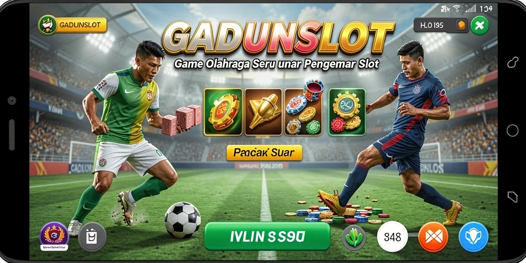 Gameplay GADUNSLOT yang mengasyikkan dan seru di layar.