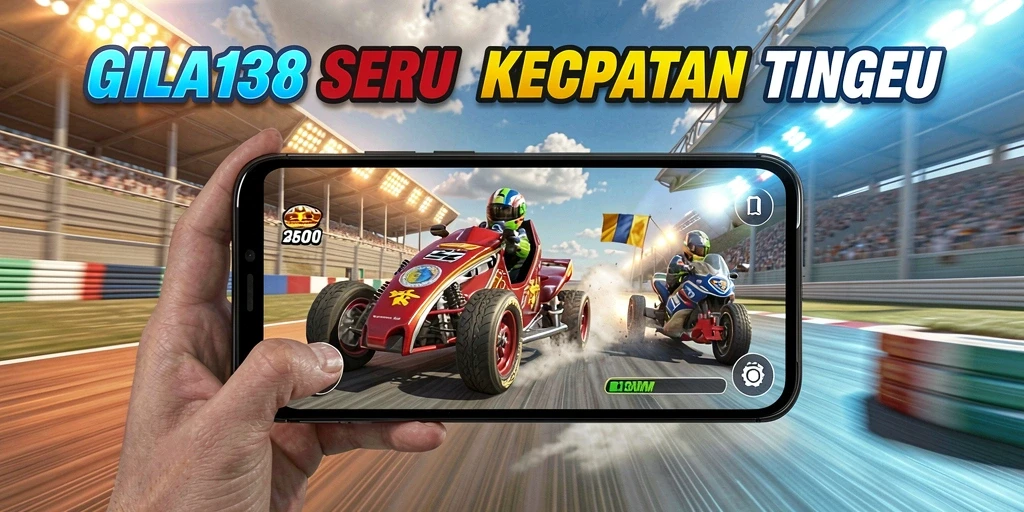 Tampilan gameplay balapan GILA138 dengan grafis menakjubkan dan kendaraan tercepat.