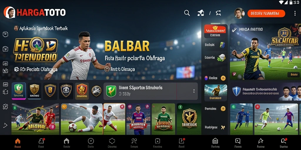 Tampilan interface HARGATOTO yang memudahkan pengguna dalam taruhan olahraga.