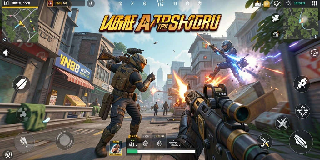 Gameplay IN88 dengan aksi tembak menembak yang seru dan intens.