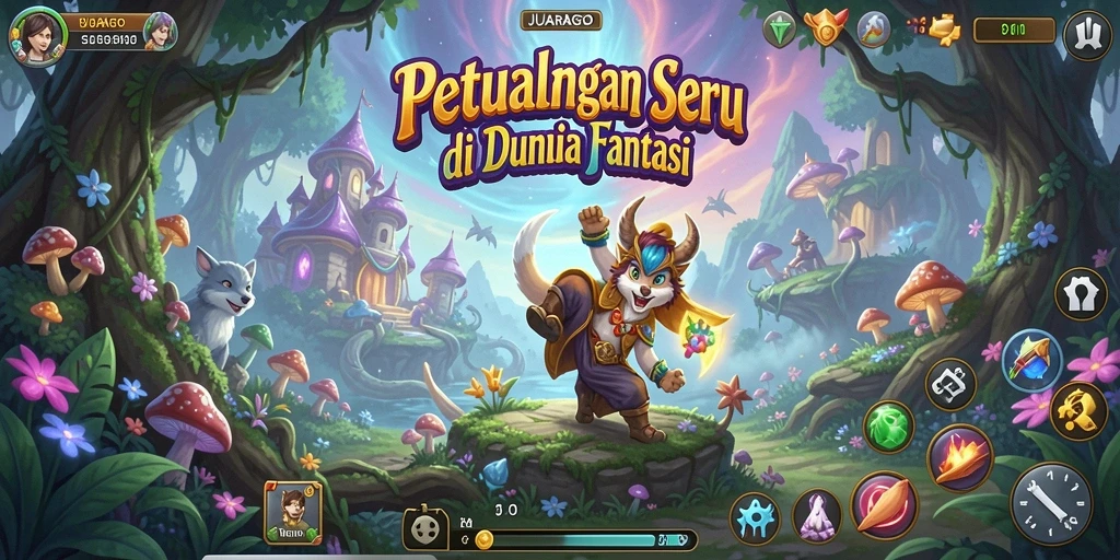Screenshot gameplay JUARAGO menampilkan aksi seru dalam petualangan