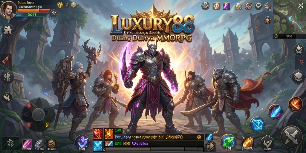 Tampilan gameplay epik dalam dunia LUXURY88 yang menawan.