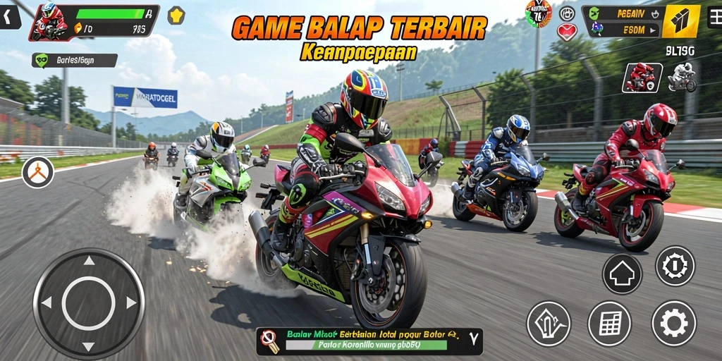 Tampilan menarik dari gameplay balap motor MARIATOGEL.