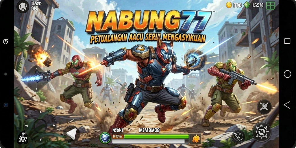 Tangkapan layar menampilkan aksi mendebarkan dalam NABUNG77.