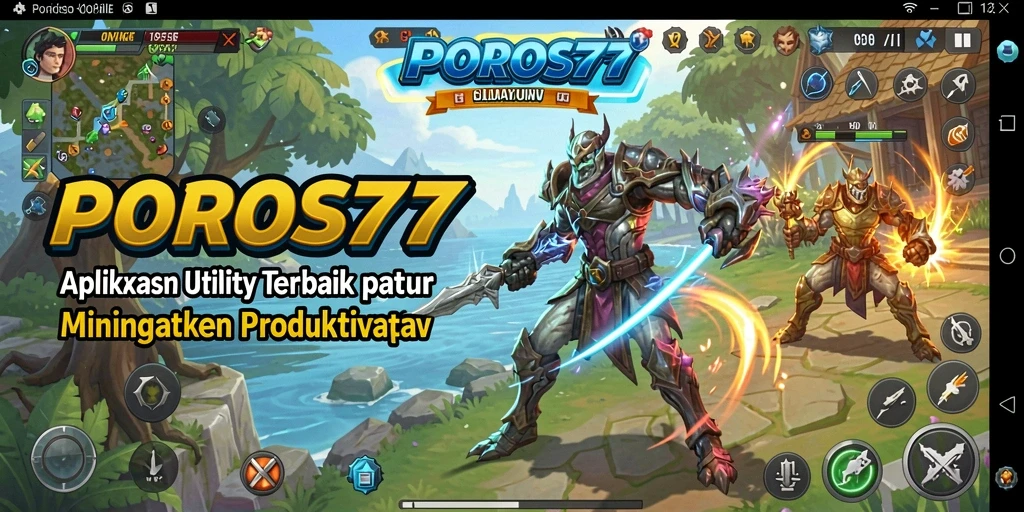 Tampilan antarmuka utama POROS77 menampilkan fitur pengingat yang intuitif.