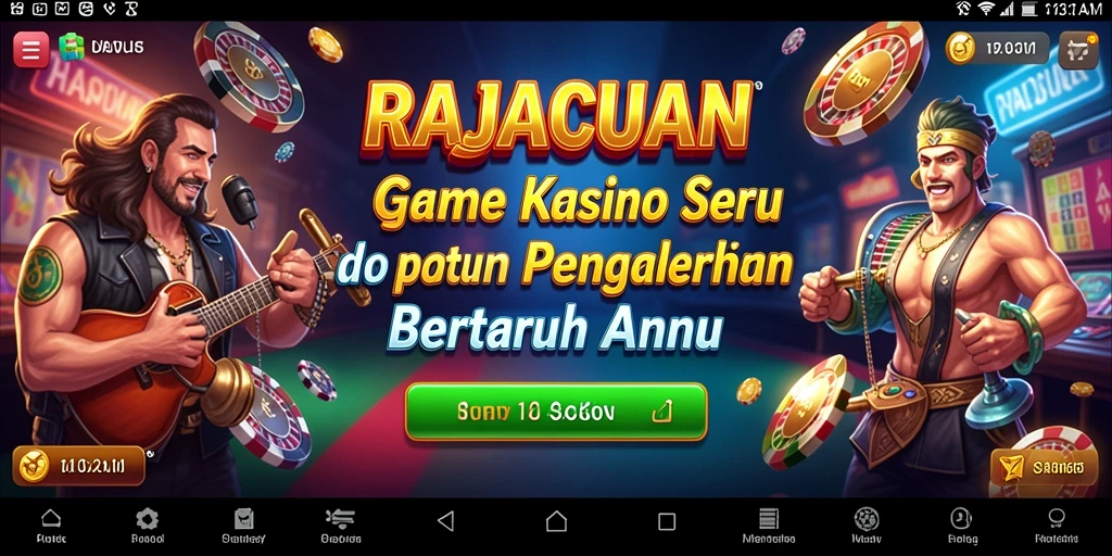 Tampilan gameplay RAJACUAN yang mendebarkan dan penuh warna.