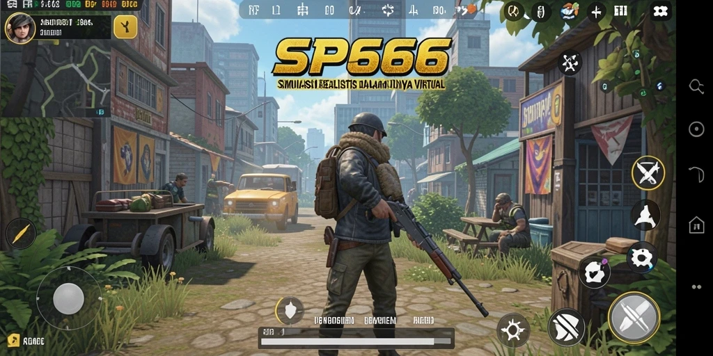 Screenshot SP666 menampilkan gameplay simulasi yang dinamis dan interaktif.