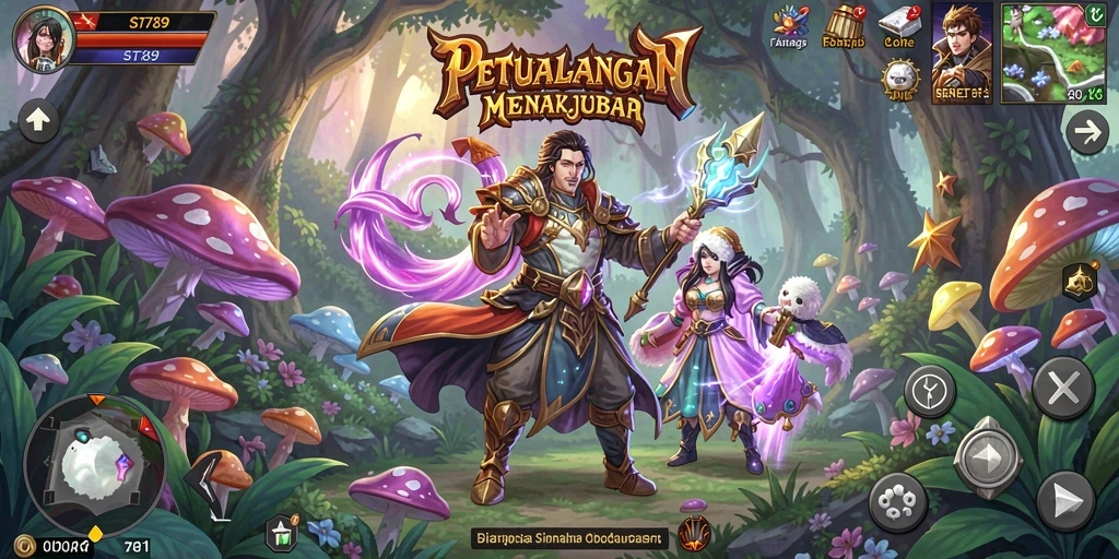 Screenshot utama ST789 menampilkan aksi pertarungan mendebarkan di dunia RPG.